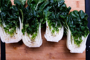 four bok choy bunches