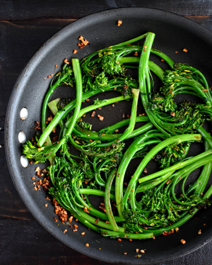 Broccolini with Ginger Garlic