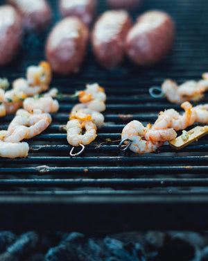 Grilled Shrimp with Ginger Scallion Sauce