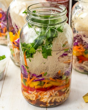 Mason Jar Healthy Rice Noodles