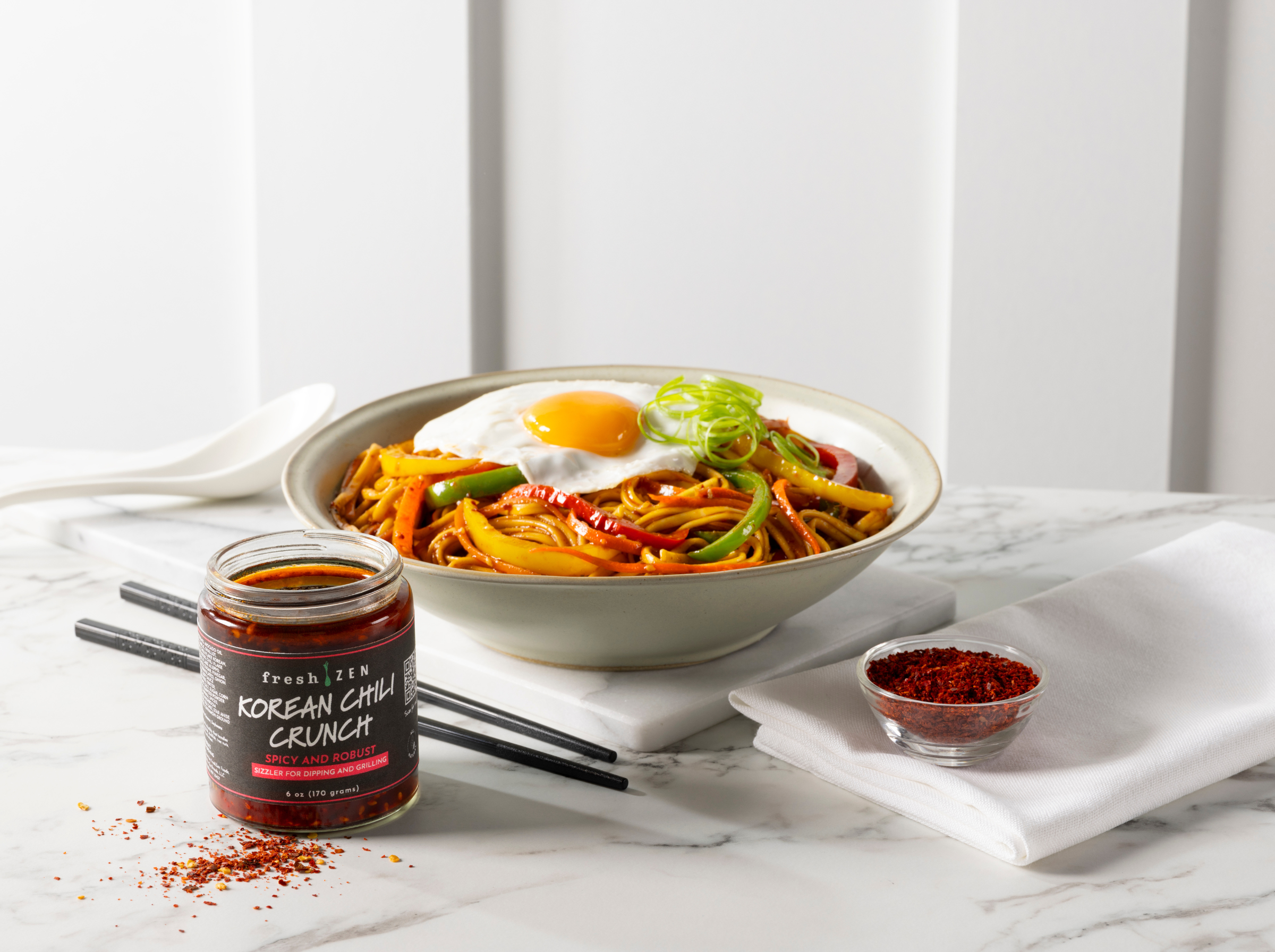 Korean Chili Crunch Yaki Udon Noodle Recipe
